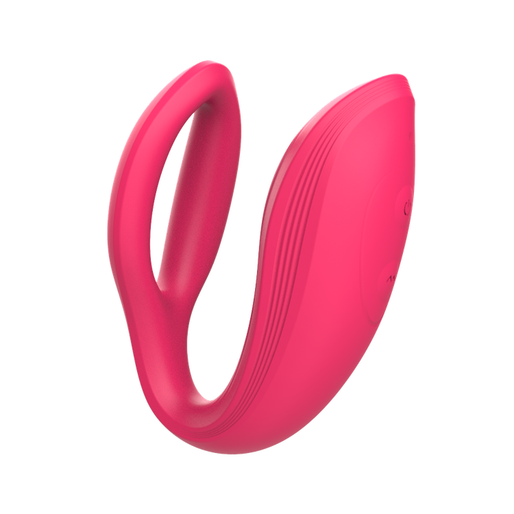 ויברטור זוגי ארגונומי עם שלט 'פור פליי'