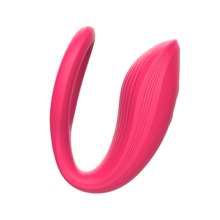 ויברטור זוגי ארגונומי עם שלט 'פור פליי'