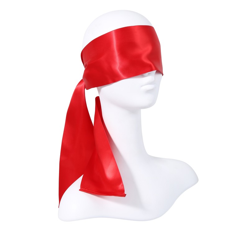 כיסוי עיניים רחב אדום מסטן