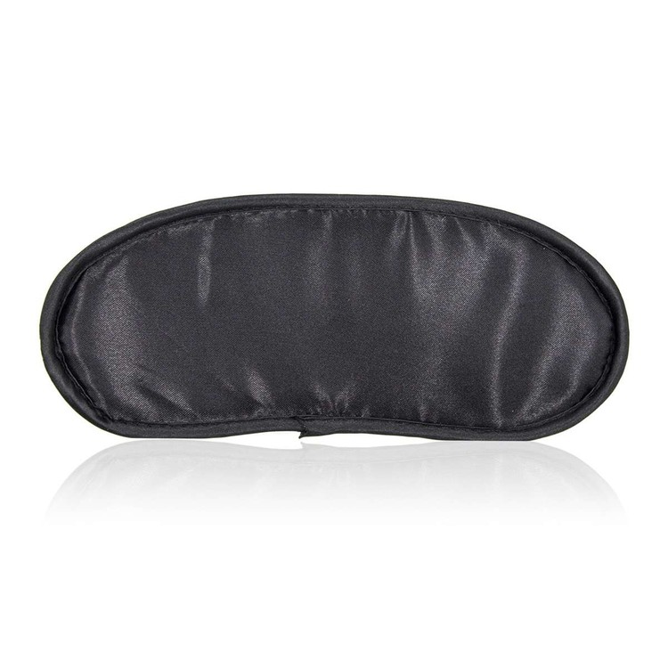 כיסוי עיניים עם קשירת סרט סטן שחור