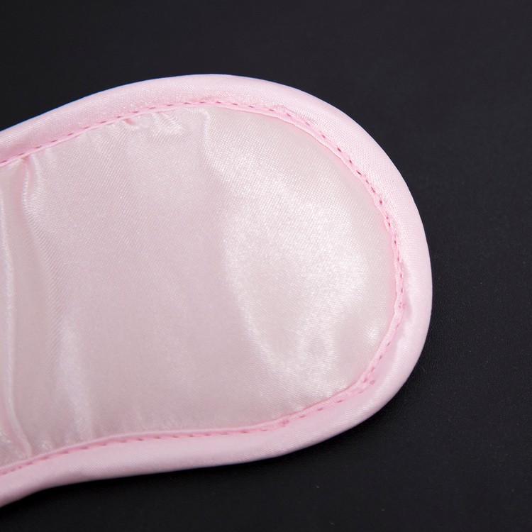 כיסוי עיניים ורוד בייבי מרופד