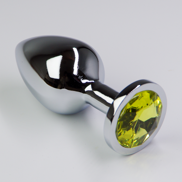 פלאג מתכת יהלום צהוב בהיר - בינוני / 35 מ"מ