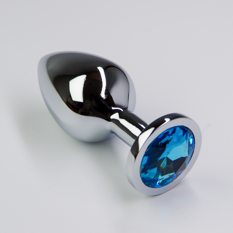 פלאג מתכת יהלום כחול מים עמוקים - בינוני / 35 מ"מ