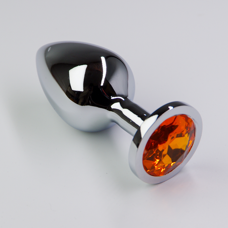 פלאג מתכת יהלום צהוב מוזהב - גדול / 41.5 מ"מ