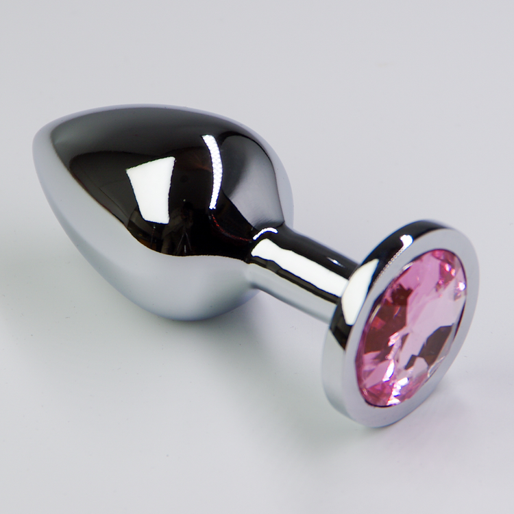 פלאג מתכת יהלום ורוד בייבי - קטן / 28 מ"מ