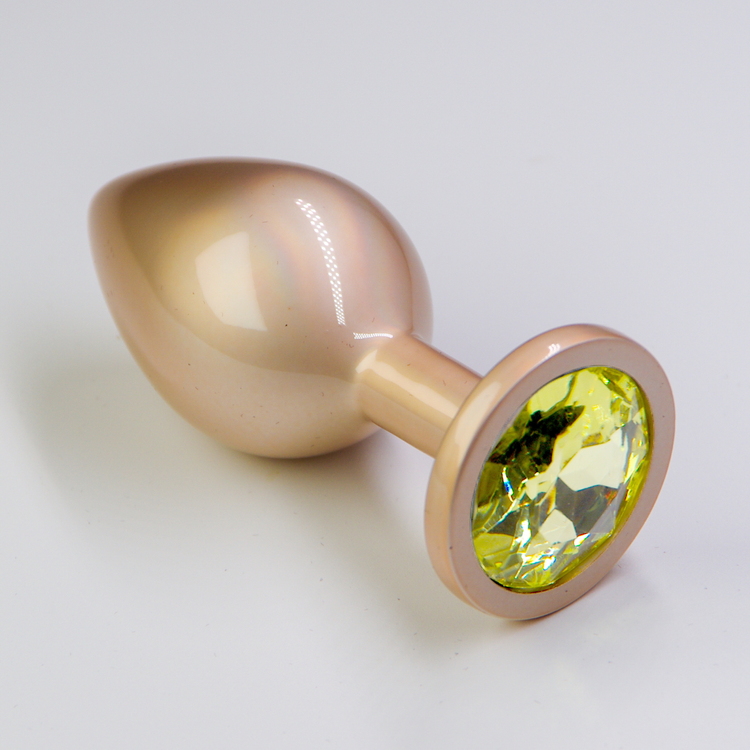 פלאג מתכת פנינה גולד יהלום צהוב בהיר - בינוני / 35 מ"מ