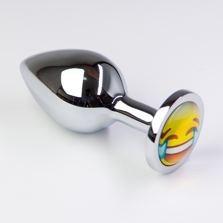 פלאג מתכת אימוג'י 'צחוק היסטרי' - בינוני / 35 מ"מ