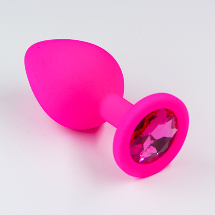 פלאג סיליקון ורוד יהלום ורוד - קטן / 29 מ"מ