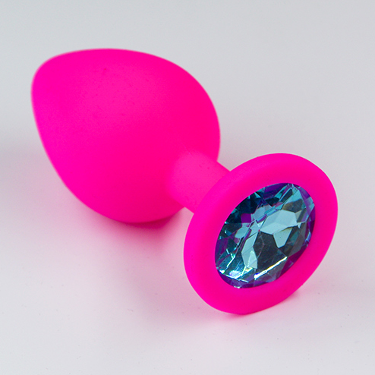 פלאג סיליקון ורוד יהלום כחול מים עמוקים - בינוני / 34 מ"מ