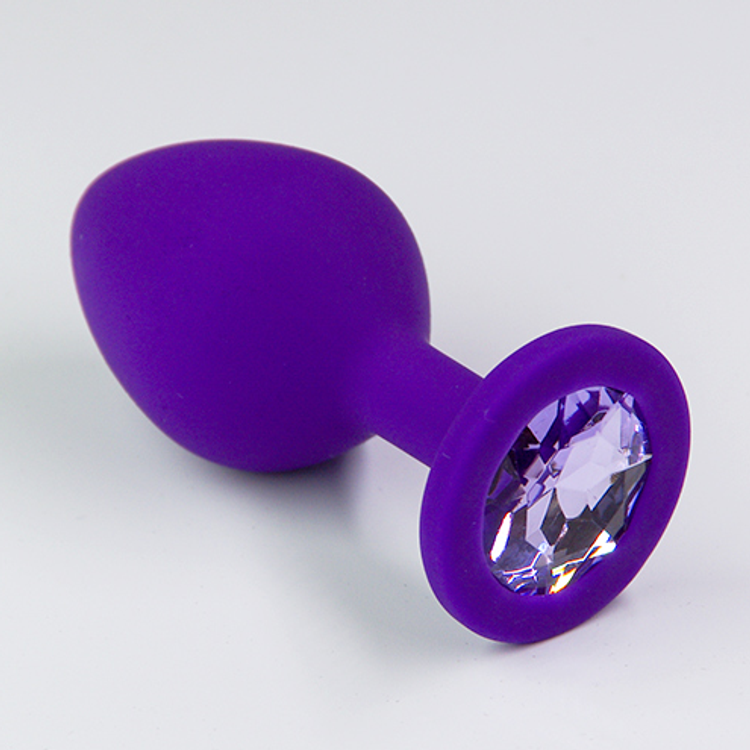 פלאג סיליקון סגול יהלום סגול לבנדר - בינוני / 34 מ"מ