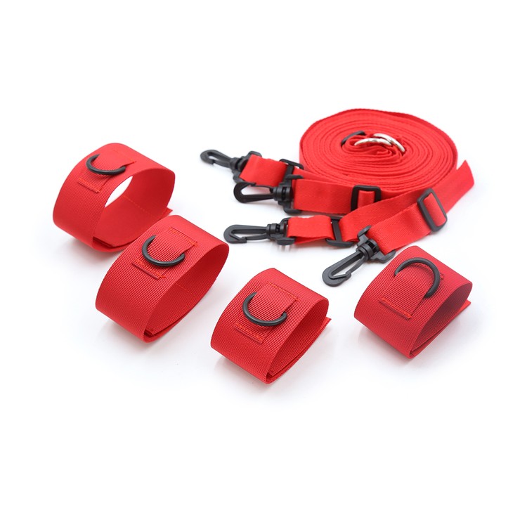 סט קשירה למיטה מוולקרו אדום 'סקסי דרימס'