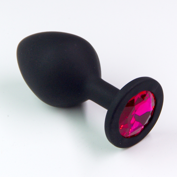 פלאג סיליקון שחור יהלום סגול ארגמן - בינוני / 34 מ"מ