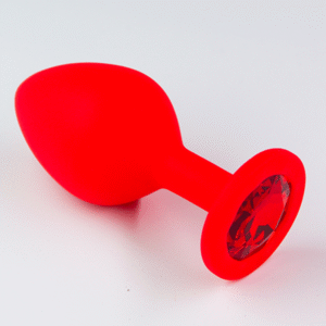 פלאג סיליקון אדום יהלום אדום - גדול / 42 מ"מ